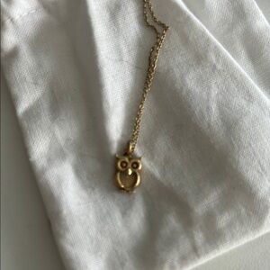 Gold Owl Pendant Necklace
